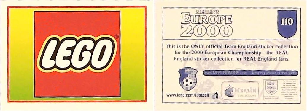 Merlin Europe 2000 Football Stickers Group A 2000 Sticker No 110: Lego Emblem - Yugoslavia Merlin Europe 2000 Football Stickers Group A 2000 Sticker No 110: Lego Emblem - Yugoslavia