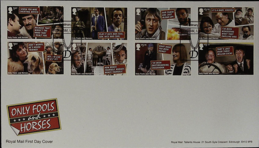 2021 Only Fools & Horses Set FDC Royal Mail -(Gold Chain ) Peckham London Postmark